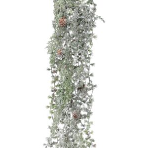 Lærke guirland m/frost L 125 cm