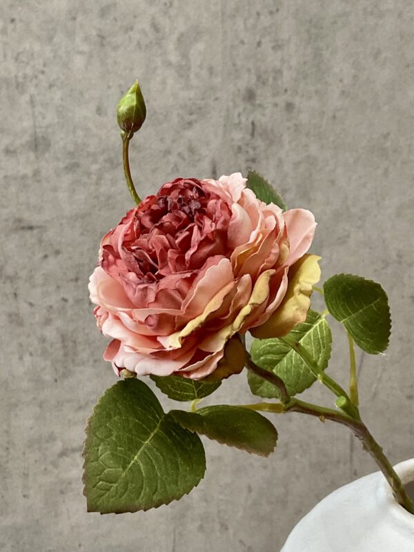 Rose vintage rosa h 45 cm - Image 3