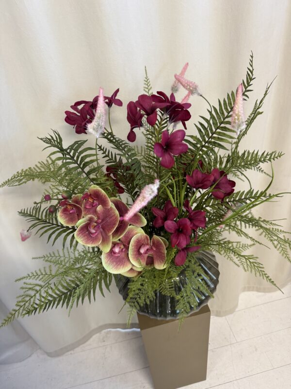 Orkide/phalaenopsis grøn/lilla real touch h 87 cm - Image 5
