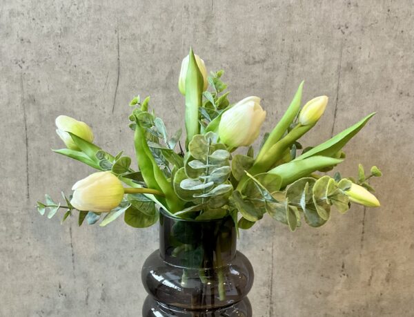 Tulipan bundt x 6 hvid h 32 cm - Billede 3