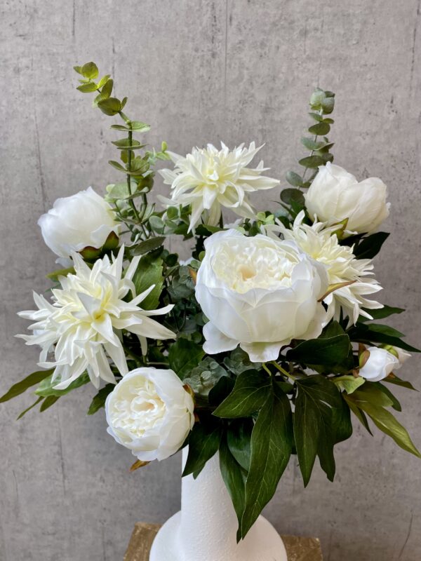 Peony hvid H 73 cm - Billede 5