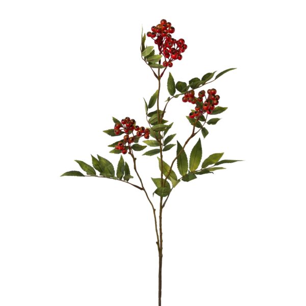 Røn gren rød h 84 cm