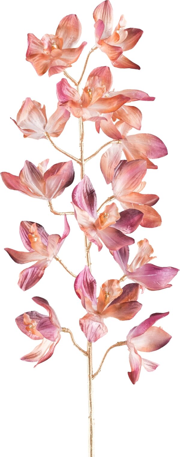 Cymbidium purple/guld h 93 cm