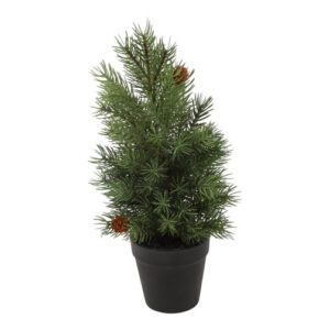 Juletræ m/kogler i potte h 33 cm