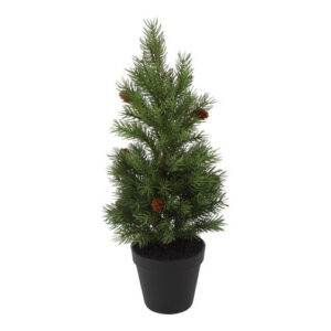 Juletræ m/kogler i potte h 47 cm