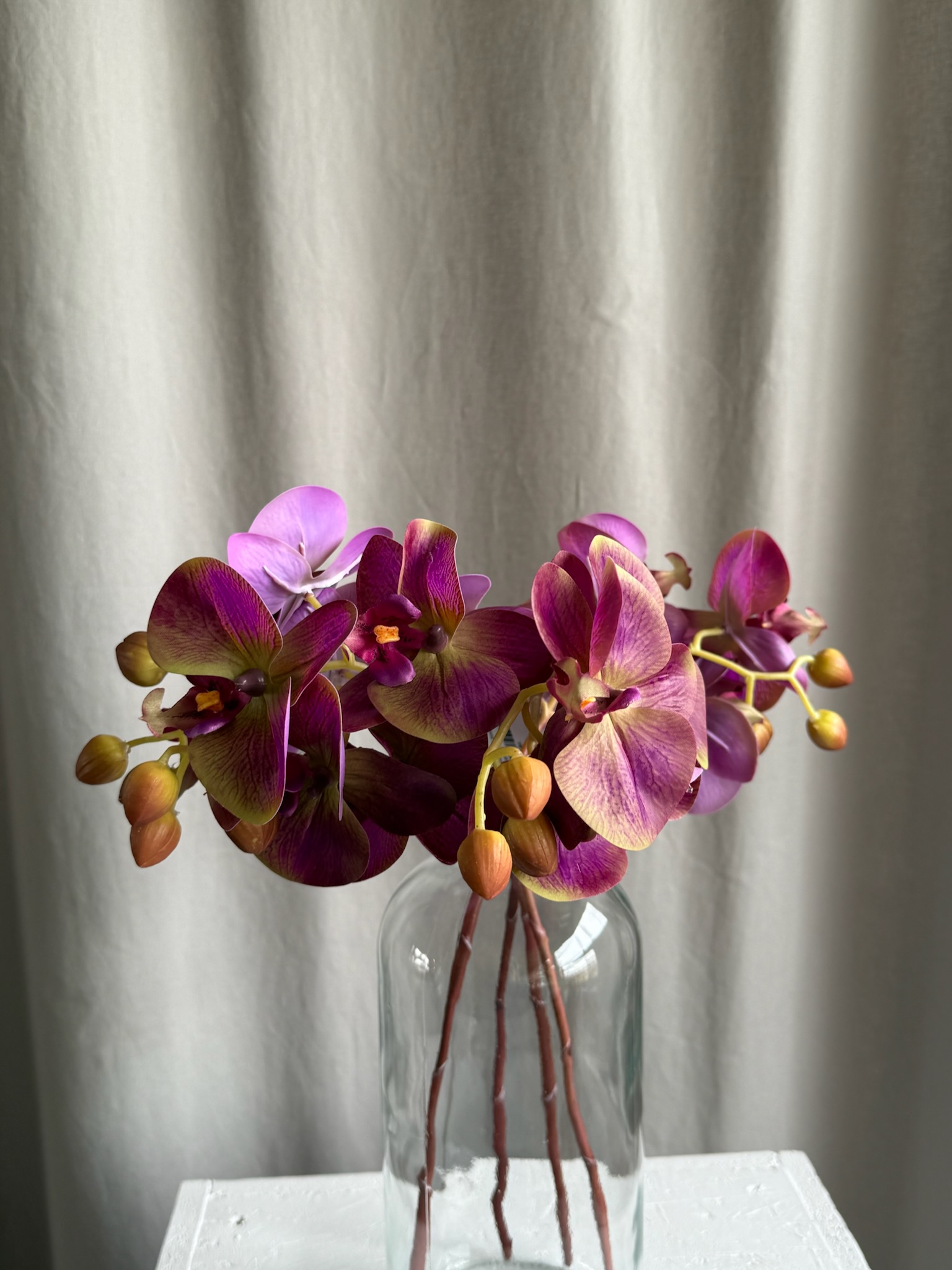 Orkide/phalaenopsis lilla real touch h 44 cm - Billede 2