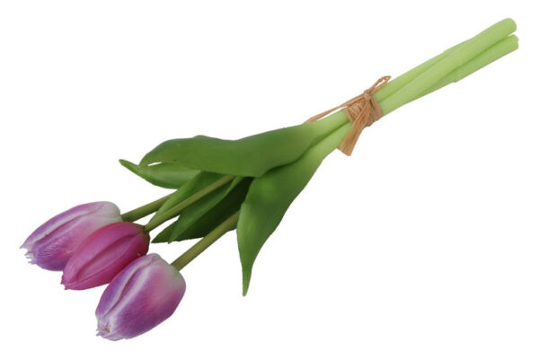 Tulipan bundt lilla/hvid h 29 cm - Billede 2