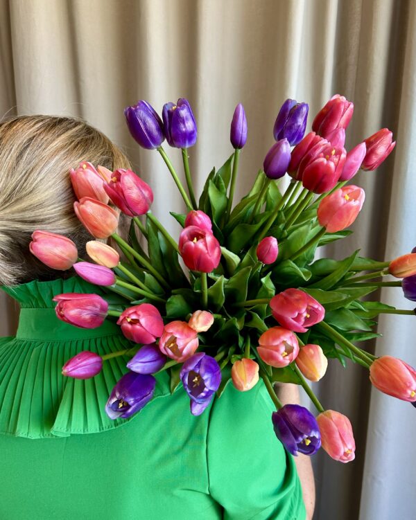 Tulipan bundt pink h 41 cm - Billede 4