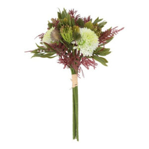 Buket dahlia mix hvid/purple h 36 cm